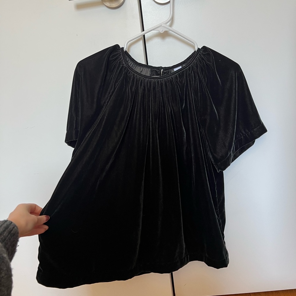 Old Navy Black Velvet Top